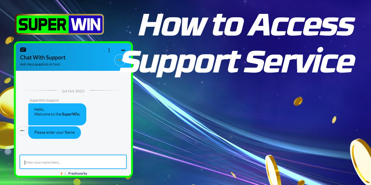 Instructions on how to contact SuperWin support service